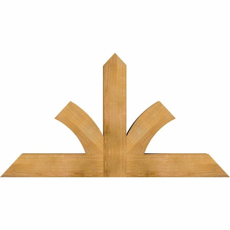 Ekena Millwork Richland Rough Sawn Timber Gable Bracket, Western Red Cedar, 60"W x 32"H x 6"D x 6"F, 13/12 Pitch GBW060X32X0606RIC00RWR
